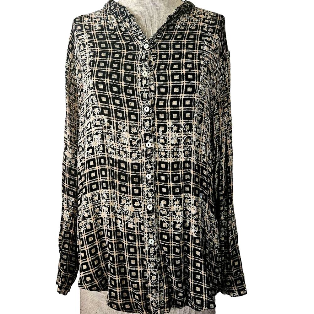 Free People Long Sleeve Blouse Size Small